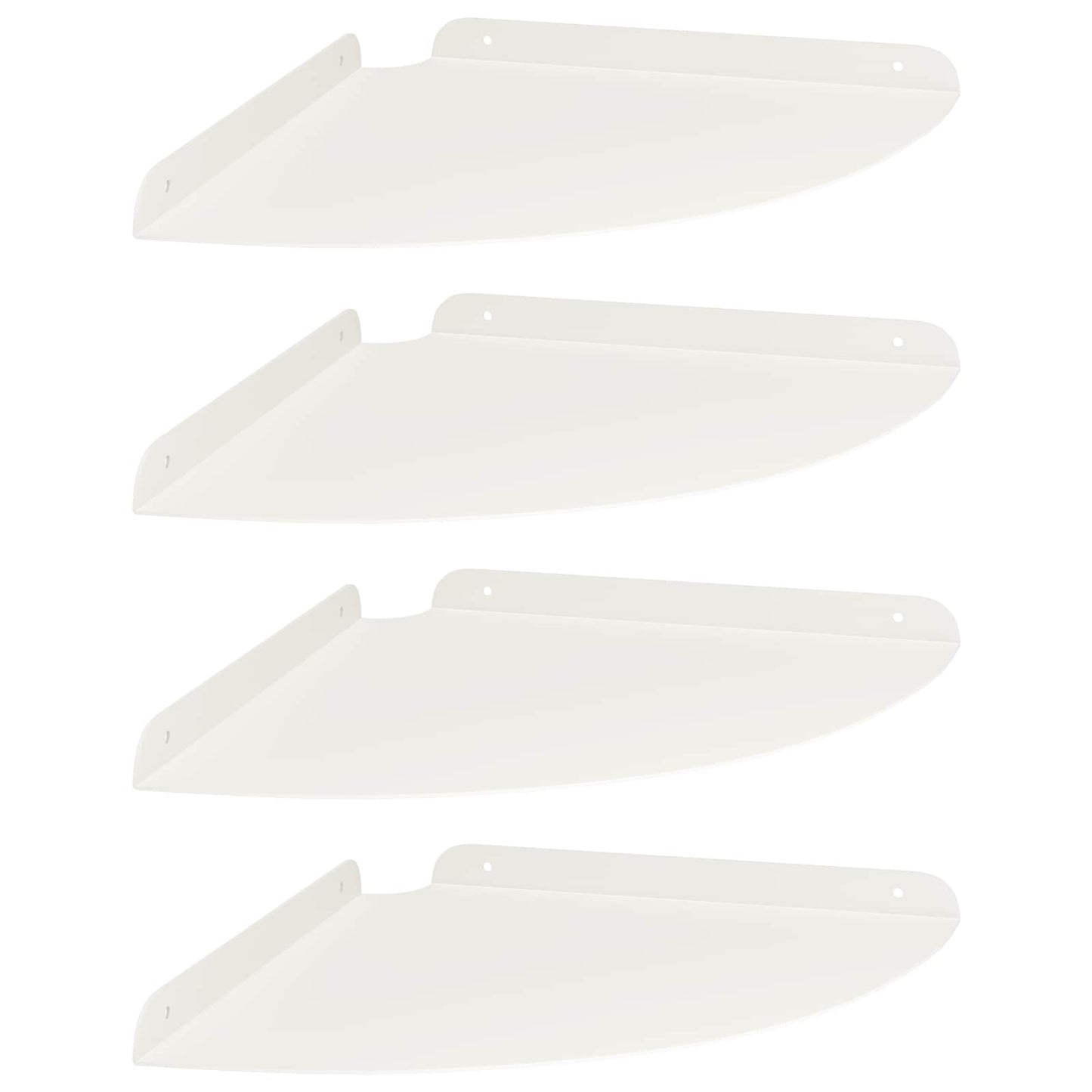 Mensola sospesa con lo scaffale 4 pcs Bianco 30 x 30 x 2 cm