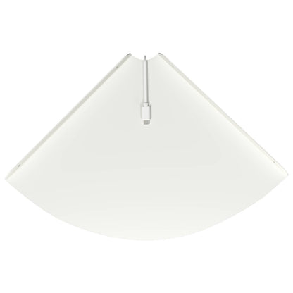Mensola sospesa con lo scaffale 4 pcs Bianco 30 x 30 x 2 cm | homemem39