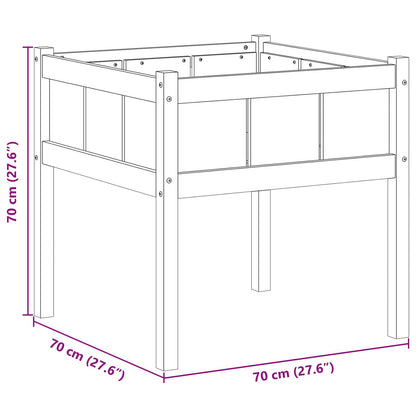 Vaso da giardino Natura 70 x 70 x 70 cm Pino massello