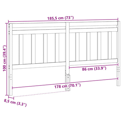 Testiera con testiera Marrone cerato 185,5 x 100 cm