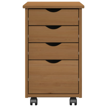 Mobile con Ruote MOSS Marrone Miele 34 x 39 x 56 cm