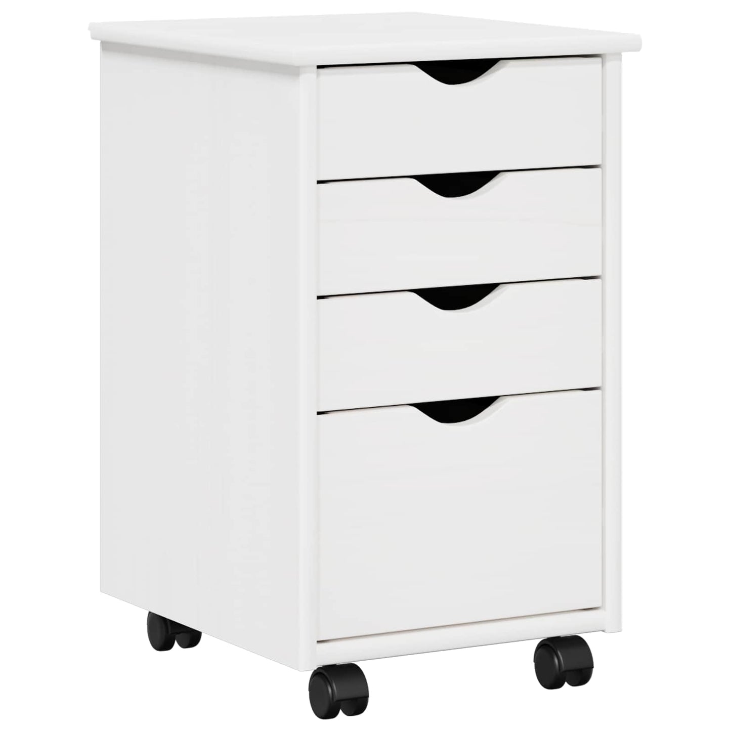 Mobile con Ruote Bianco 34 x 39 x 56 cm Legno di pino massiccio | homemem39