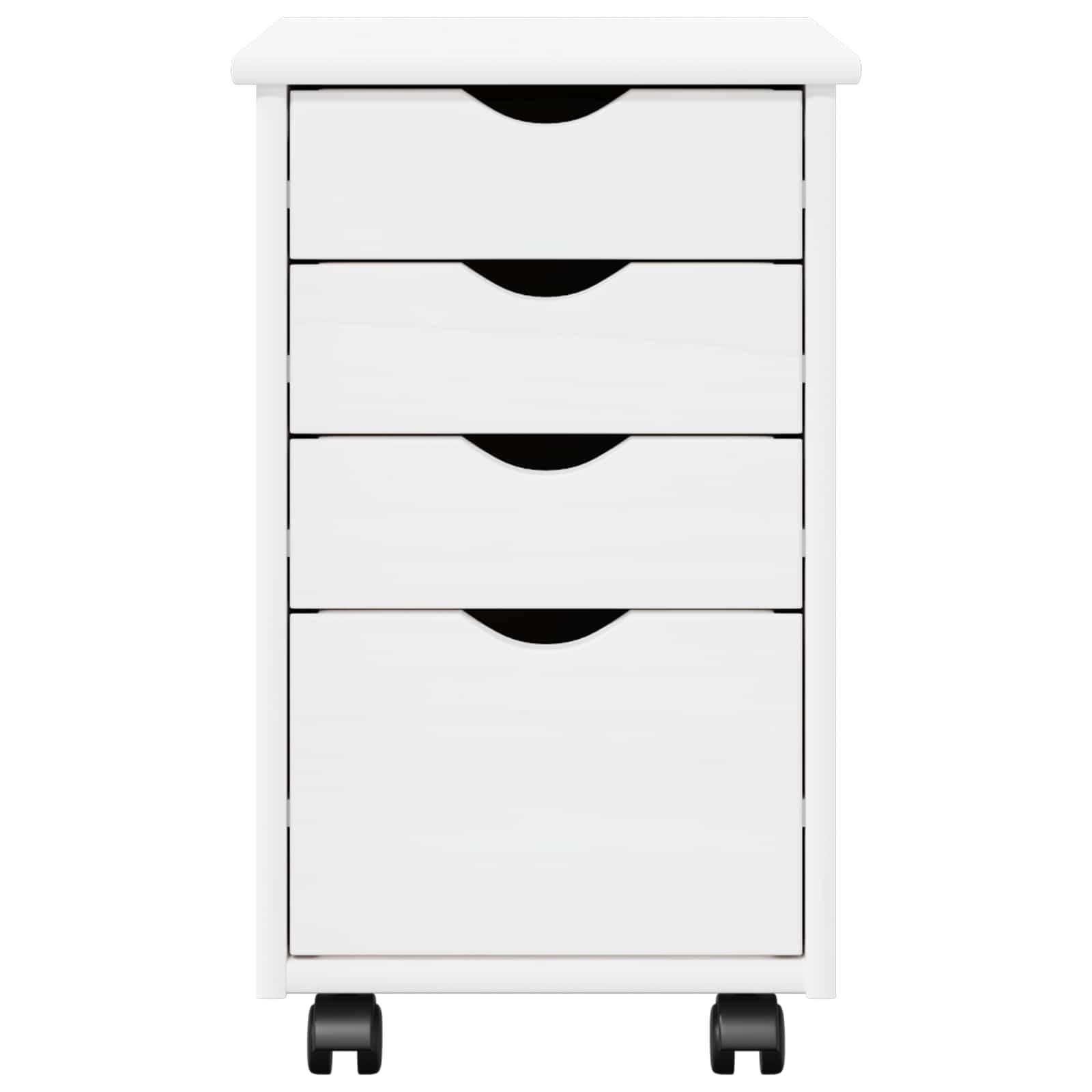 Mobile con Ruote Bianco 34 x 39 x 56 cm Legno di pino massiccio | homemem39
