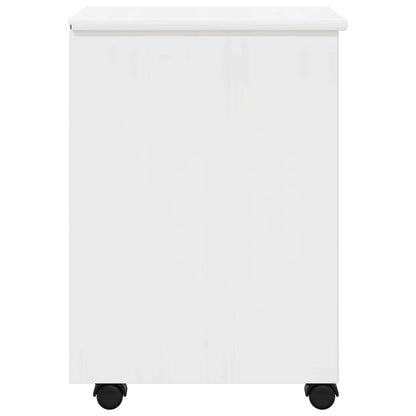 Mobile con Ruote Bianco 34 x 39 x 56 cm Legno di pino massiccio | homemem39