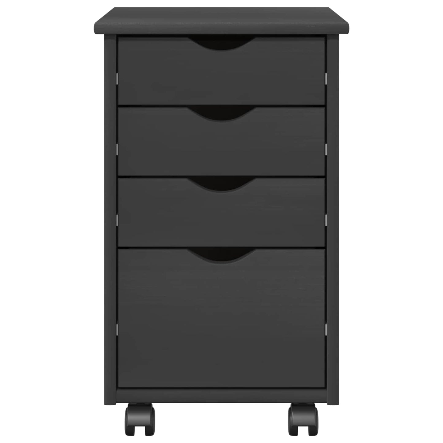 Mobile con Ruote Grigio 34 x 39 x 56 cm Legno di pino massiccio | homemem39
