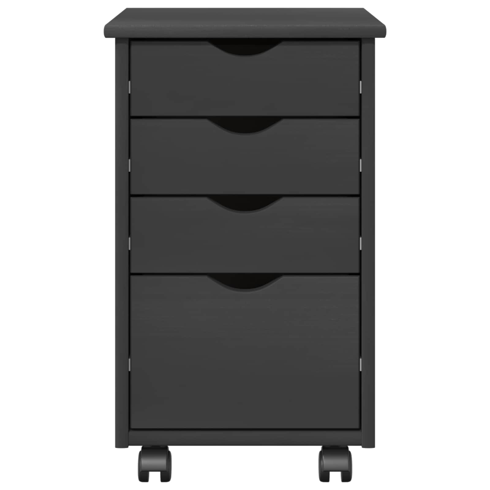 Mobile con Ruote Grigio 34 x 39 x 56 cm Legno di pino massiccio | homemem39