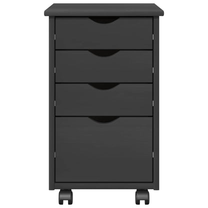 Mobile con Ruote Grigio 34 x 39 x 56 cm Legno di pino massiccio | homemem39