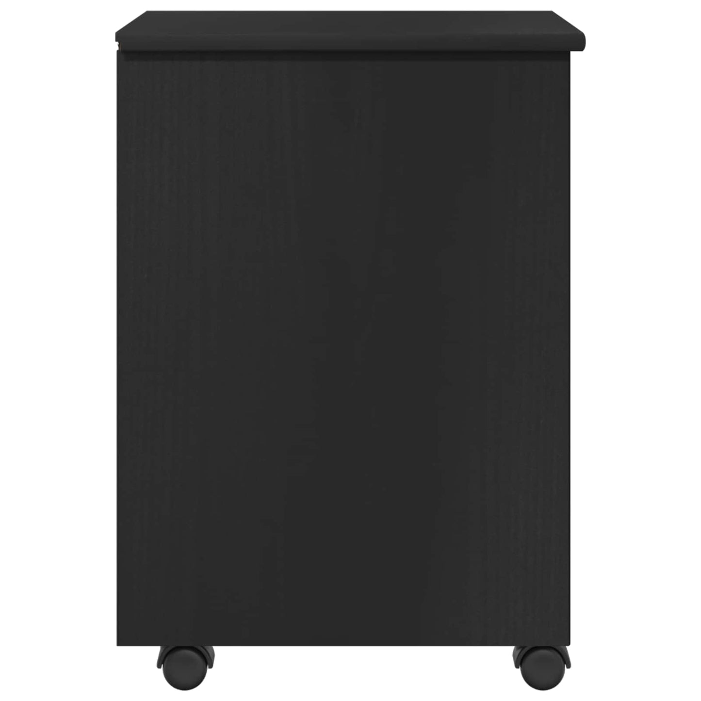 Mobile con Ruote Nero 34 x 39 x 56 cm Legno di pino massiccio | homemem39