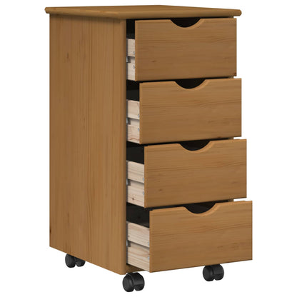 Mobile con Ruote con ruota Marrone miele 34 x 39 x 65,5 cm | homemem39