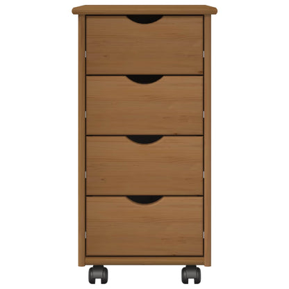 Mobile con Ruote con ruota Marrone miele 34 x 39 x 65,5 cm