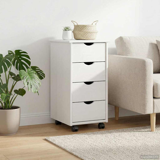Mobile con Ruote con ruota Bianco 34 x 39 x 65,5 cm | homemem39
