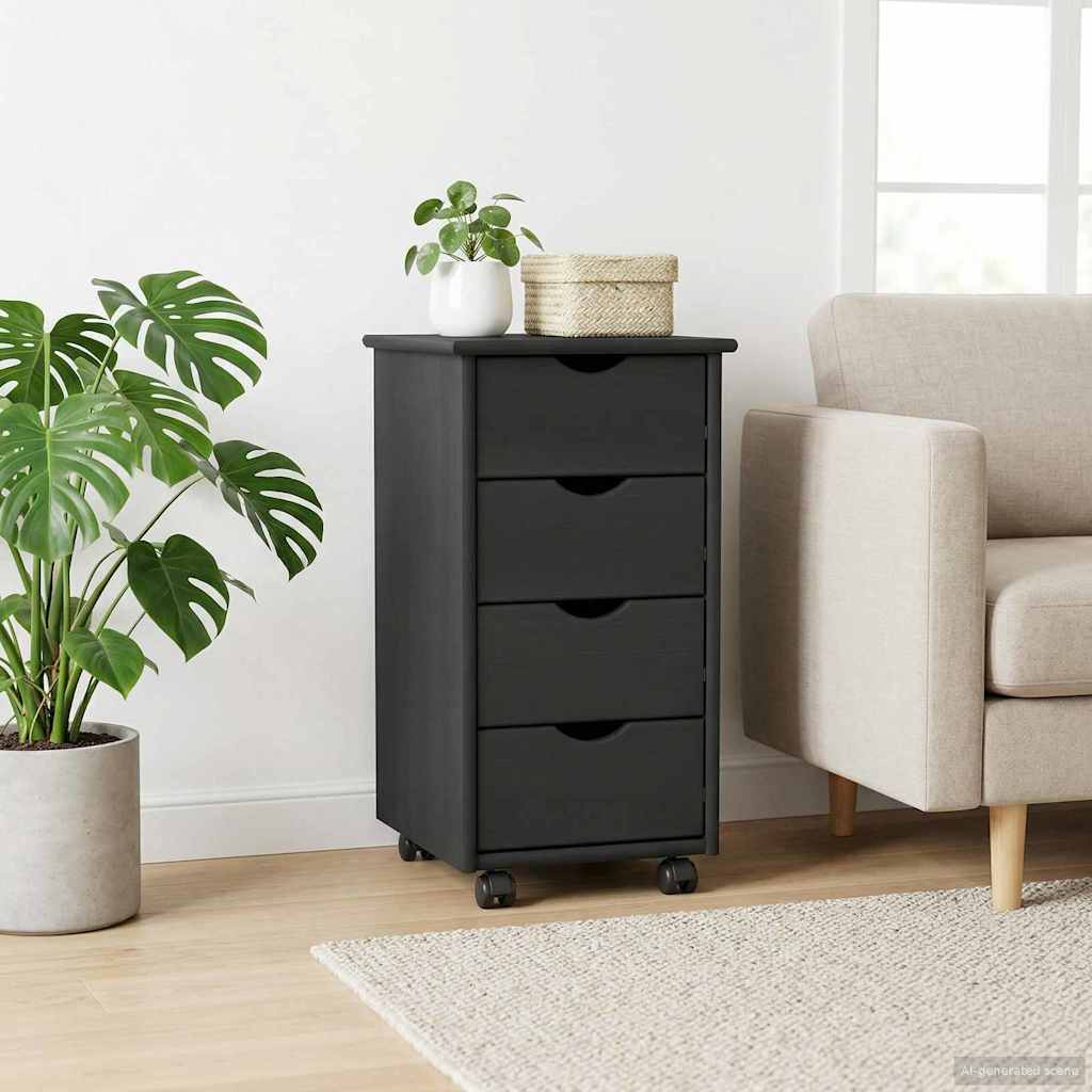 Mobile con Ruote con ruota Grigio 34 x 39 x 65,5 cm | homemem39