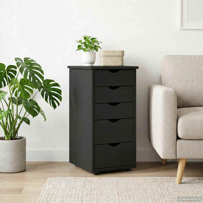 Armadietto Nero 34 x 39 x 61,5 cm Legno di Pino Massello | homemem39