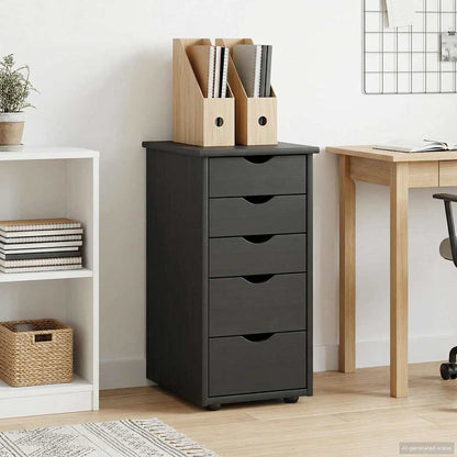 Armadietto Nero 34 x 39 x 61,5 cm Legno di Pino Massello | homemem39