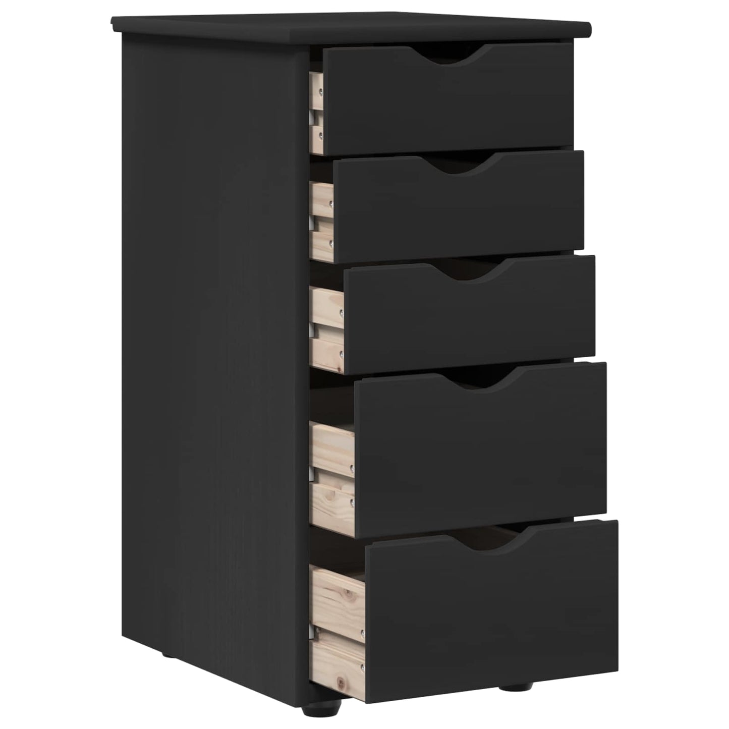 Armadietto Nero 34 x 39 x 61,5 cm Legno di Pino Massello | homemem39