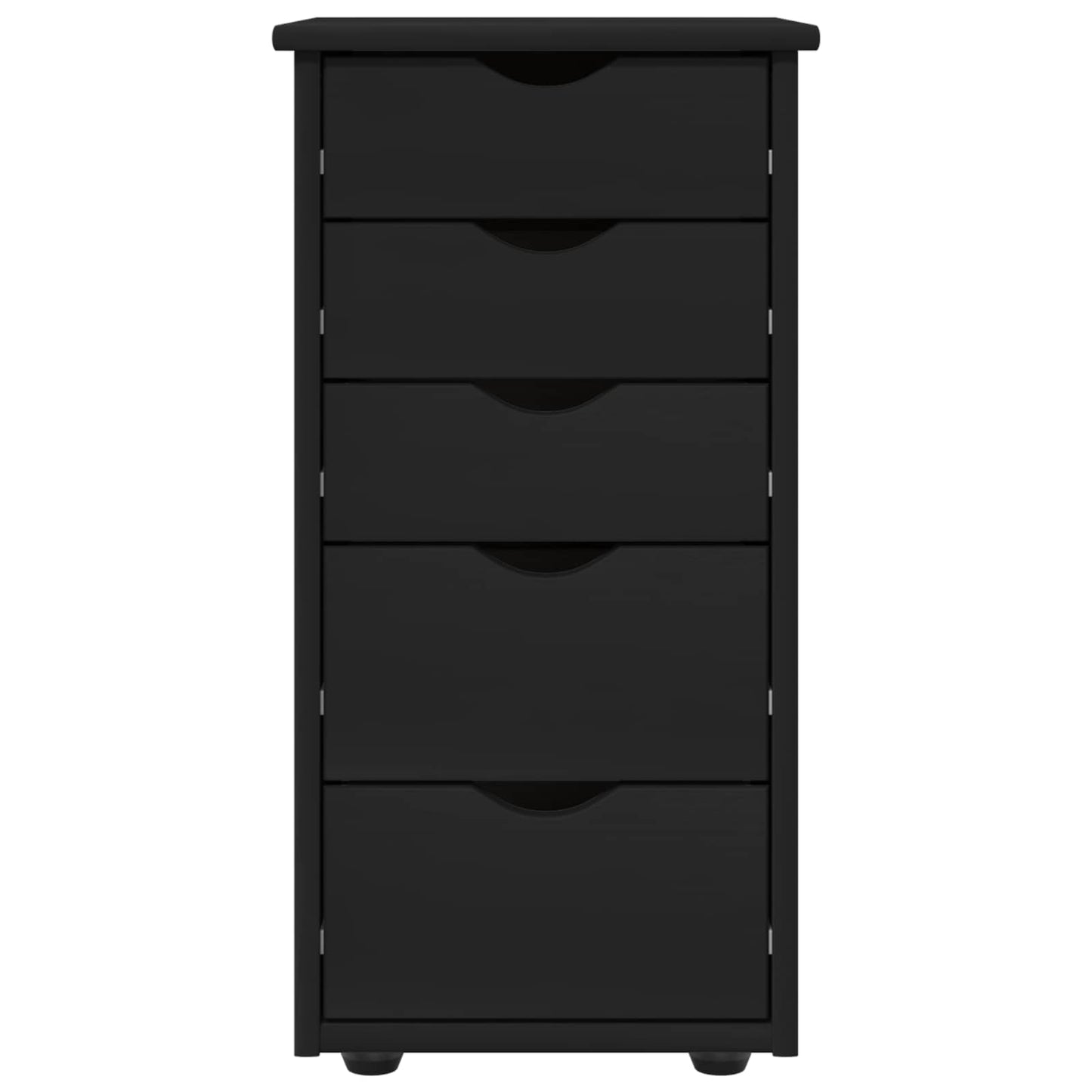 Armadietto Nero 34 x 39 x 61,5 cm Legno di Pino Massello