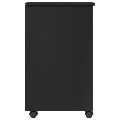 Mobile con Ruote Nero 34 x 39 x 65,5 cm Legno di pino massiccio | homemem39