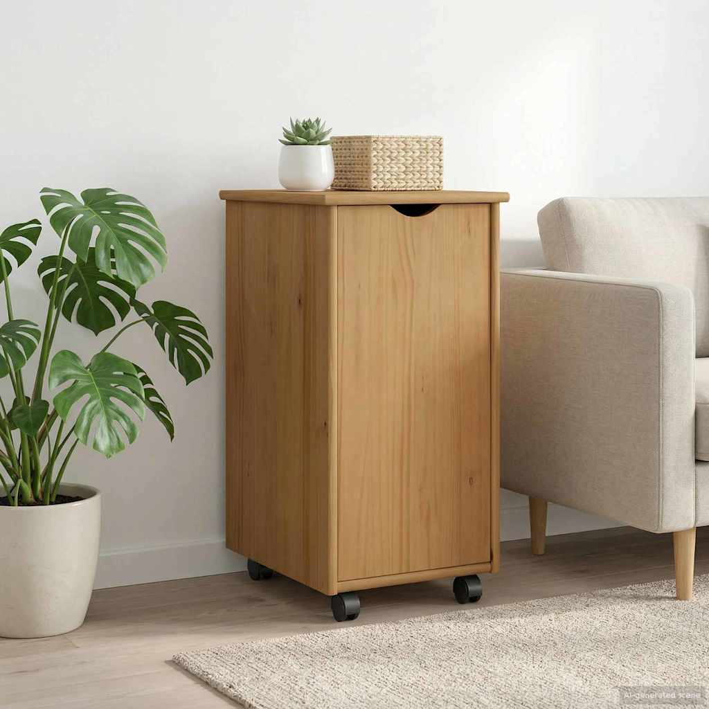 Mobile con Ruote con ruota Marrone miele 34 x 39 x 65,5 cm | homemem39