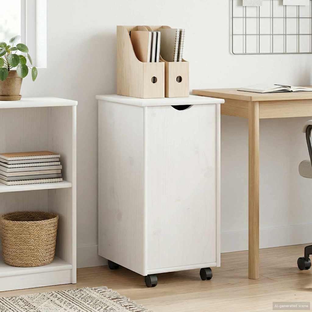 Mobile con Ruote con ruota Bianco 34 x 39 x 65,5 cm | homemem39