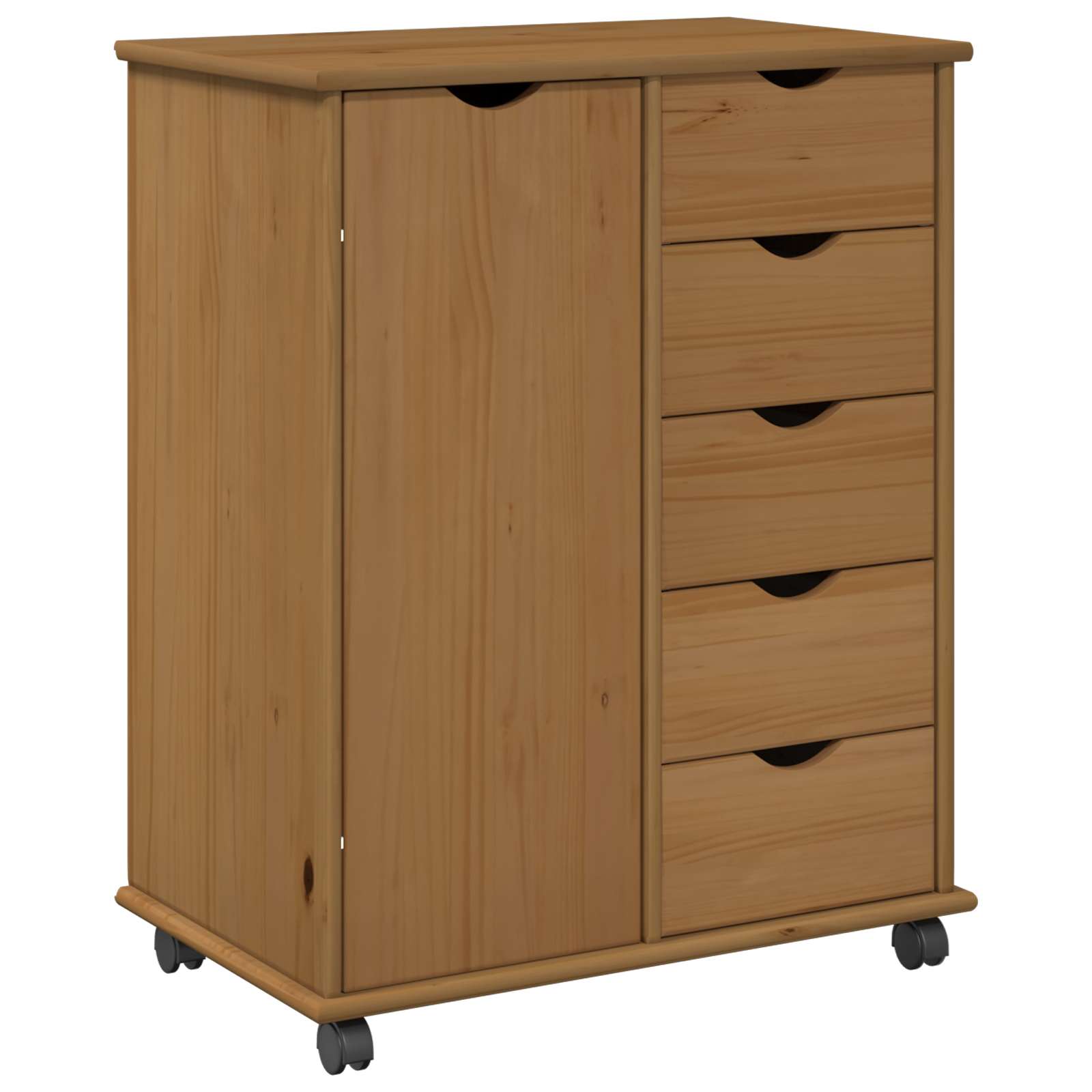 Mobile con Ruote con ruota Marrone miele 63,5 x 39 x 79 cm | homemem39