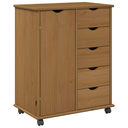 Mobile con Ruote con ruota Marrone miele 63,5 x 39 x 79 cm | homemem39