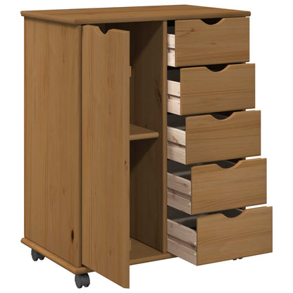 Mobile con Ruote con ruota Marrone miele 63,5 x 39 x 79 cm | homemem39