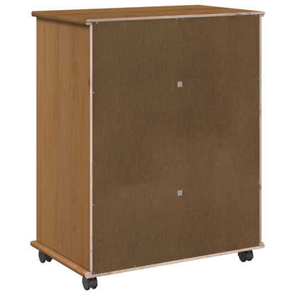 Mobile con Ruote con ruota Marrone miele 63,5 x 39 x 79 cm