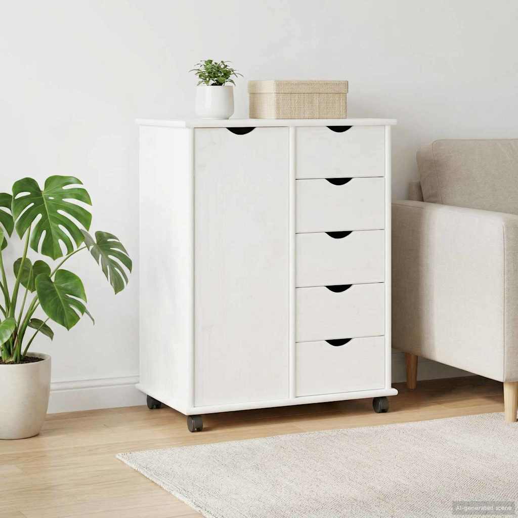 Mobile con Ruote con ruota Bianco 63,5 x 39 x 79 cm