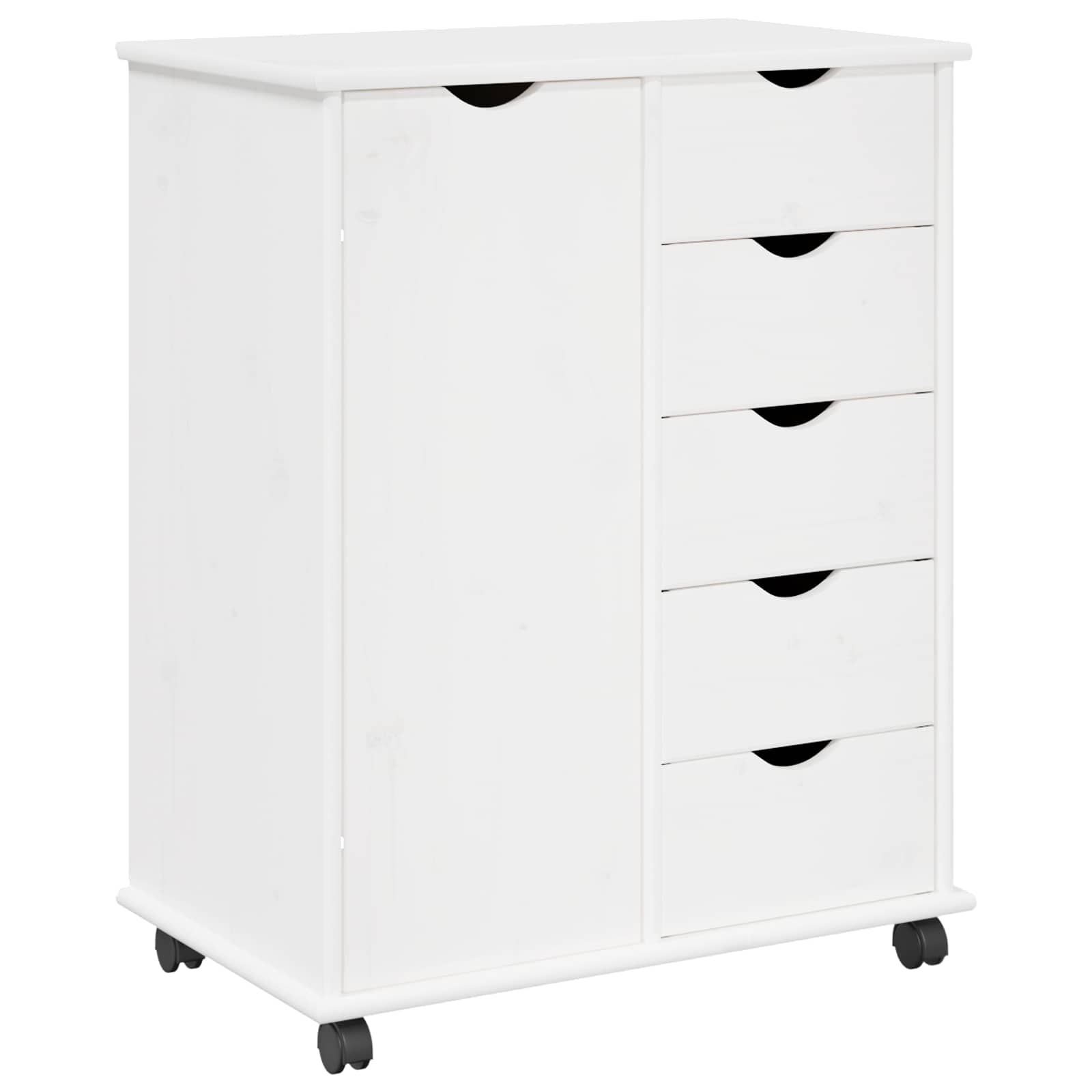 Mobile con Ruote con ruota Bianco 63,5 x 39 x 79 cm | homemem39
