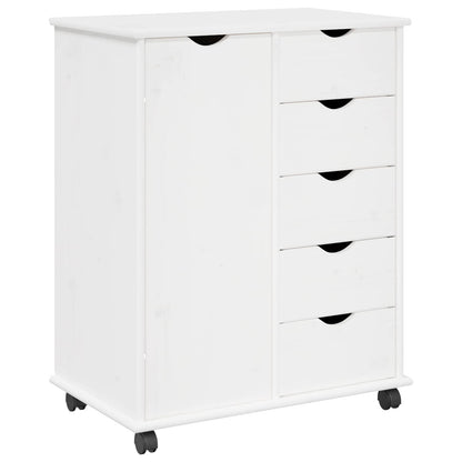 Mobile con Ruote con ruota Bianco 63,5 x 39 x 79 cm | homemem39