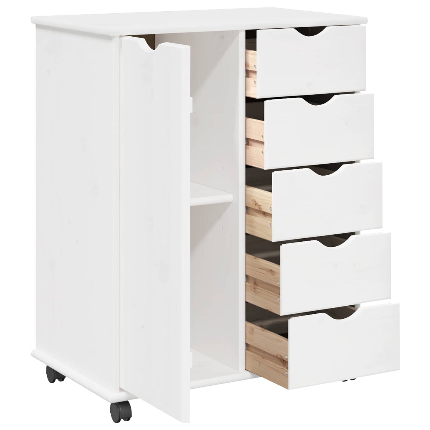 Mobile con Ruote con ruota Bianco 63,5 x 39 x 79 cm | homemem39