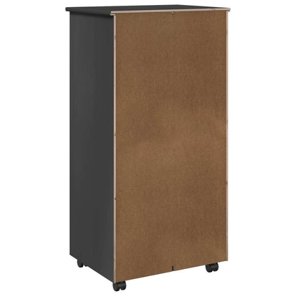 Mobile con Ruote Grigio 53 x 39 x 103 cm Legno di Pino Massello | homemem39