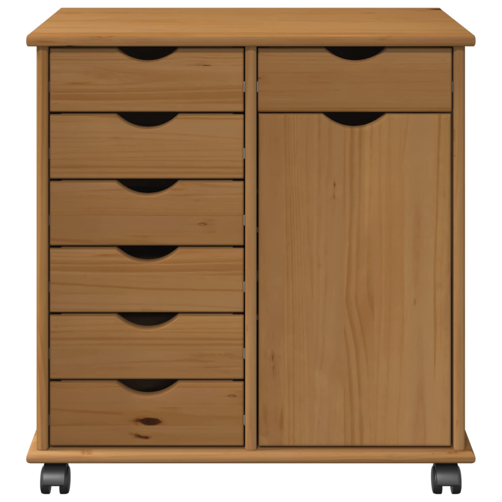 Mobile con Ruote con ruota Marrone miele 63,5 x 39 x 65,5 cm | homemem39