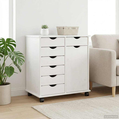 Mobile con Ruote con ruota Bianco 63,5 x 39 x 65,5 cm