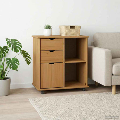 Mobile con Ruote con ruota Marrone miele 63,5 x 39 x 65,5 cm | homemem39