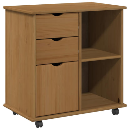 Mobile con Ruote con ruota Marrone miele 63,5 x 39 x 65,5 cm | homemem39