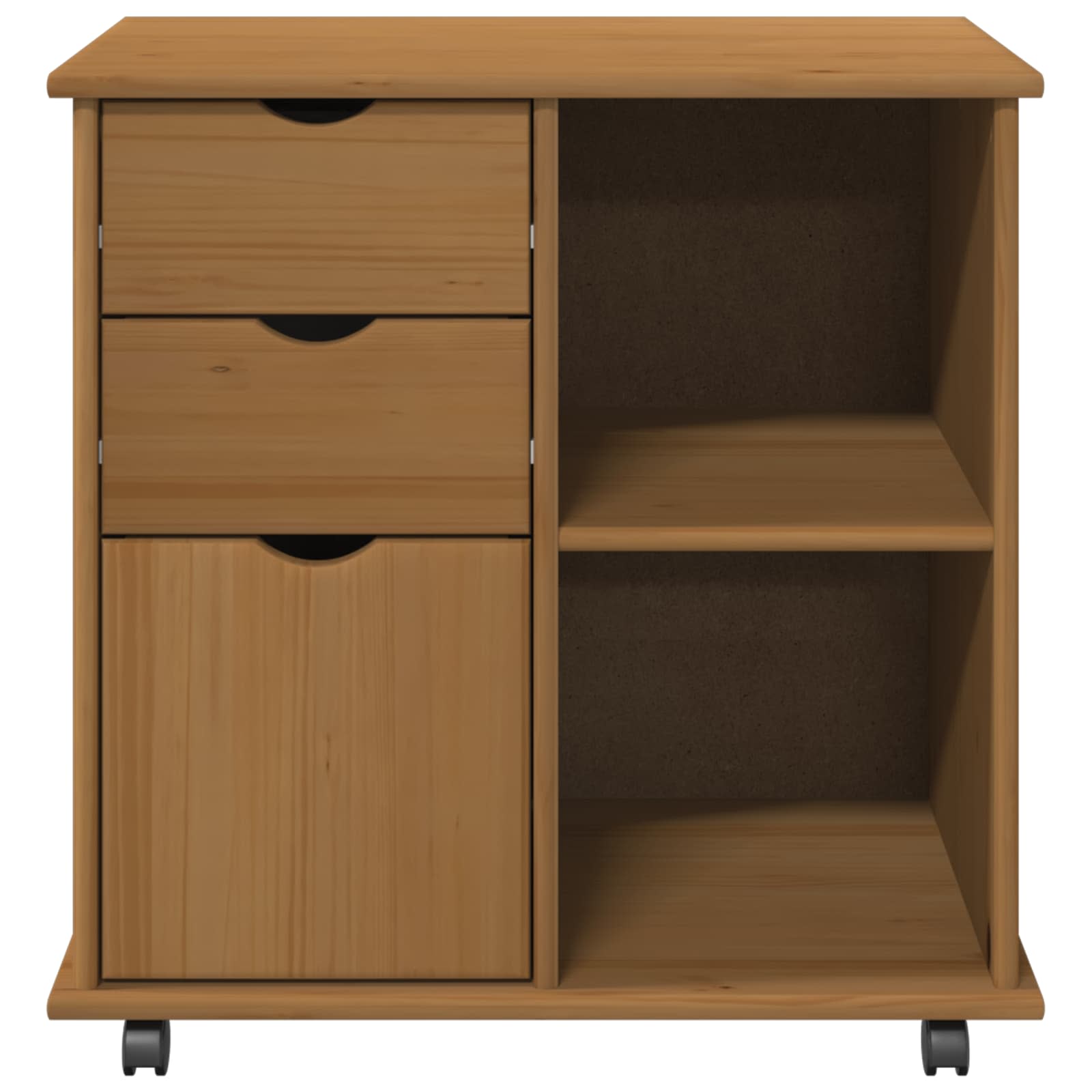 Mobile con Ruote con ruota Marrone miele 63,5 x 39 x 65,5 cm | homemem39