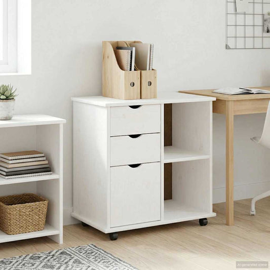 Mobile con Ruote con ruota Bianco 63,5 x 39 x 65,5 cm | homemem39