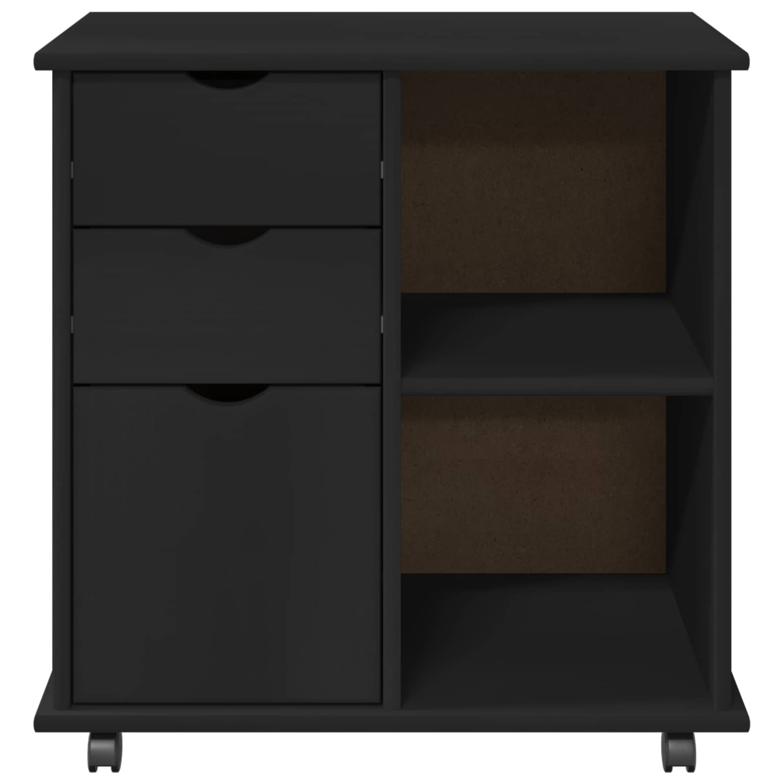 Mobile con Ruote con ruota Nero 63,5 x 39 x 65,5 cm | homemem39