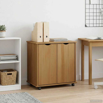 Mobile con Ruote con ruota Marrone miele 100 x 39 x 65,5 cm | homemem39