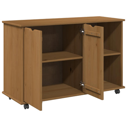 Mobile con Ruote con ruota Marrone miele 100 x 39 x 65,5 cm | homemem39