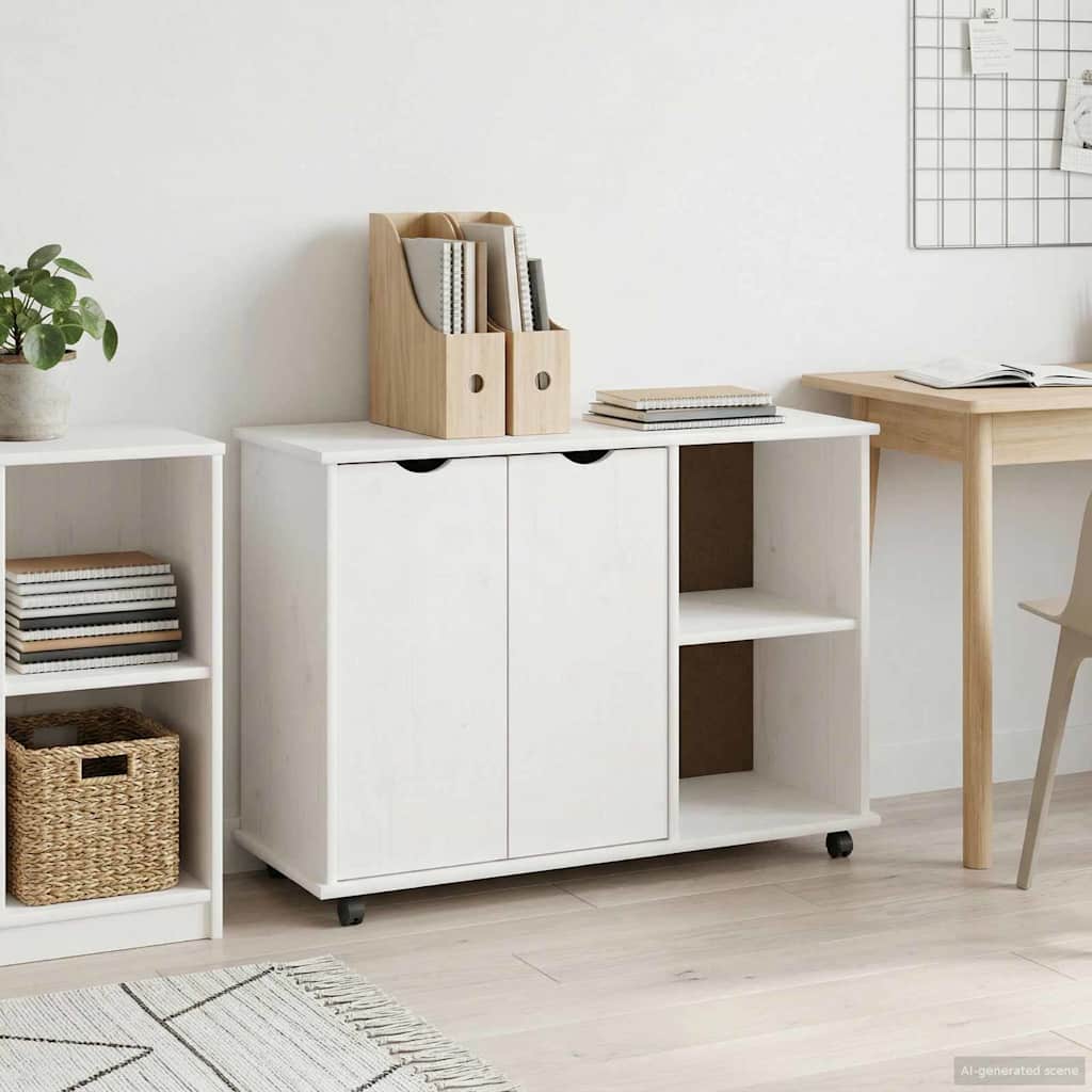 Mobile con Ruote con ruota Bianco 100 x 39 x 65,5 cm | homemem39