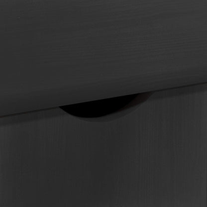 Mobile con Ruote Nero 100 x 39 x 65,5 cm Legno di Pino Massello | homemem39