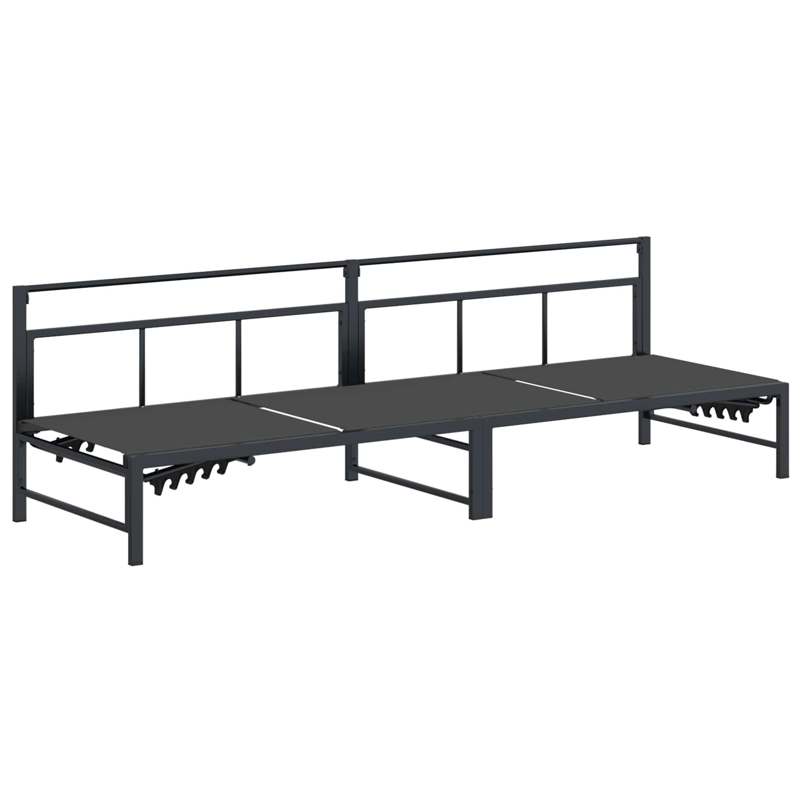 Lettino da sole Nero 200 x 62 x 59,5 cm Textilene | homemem39