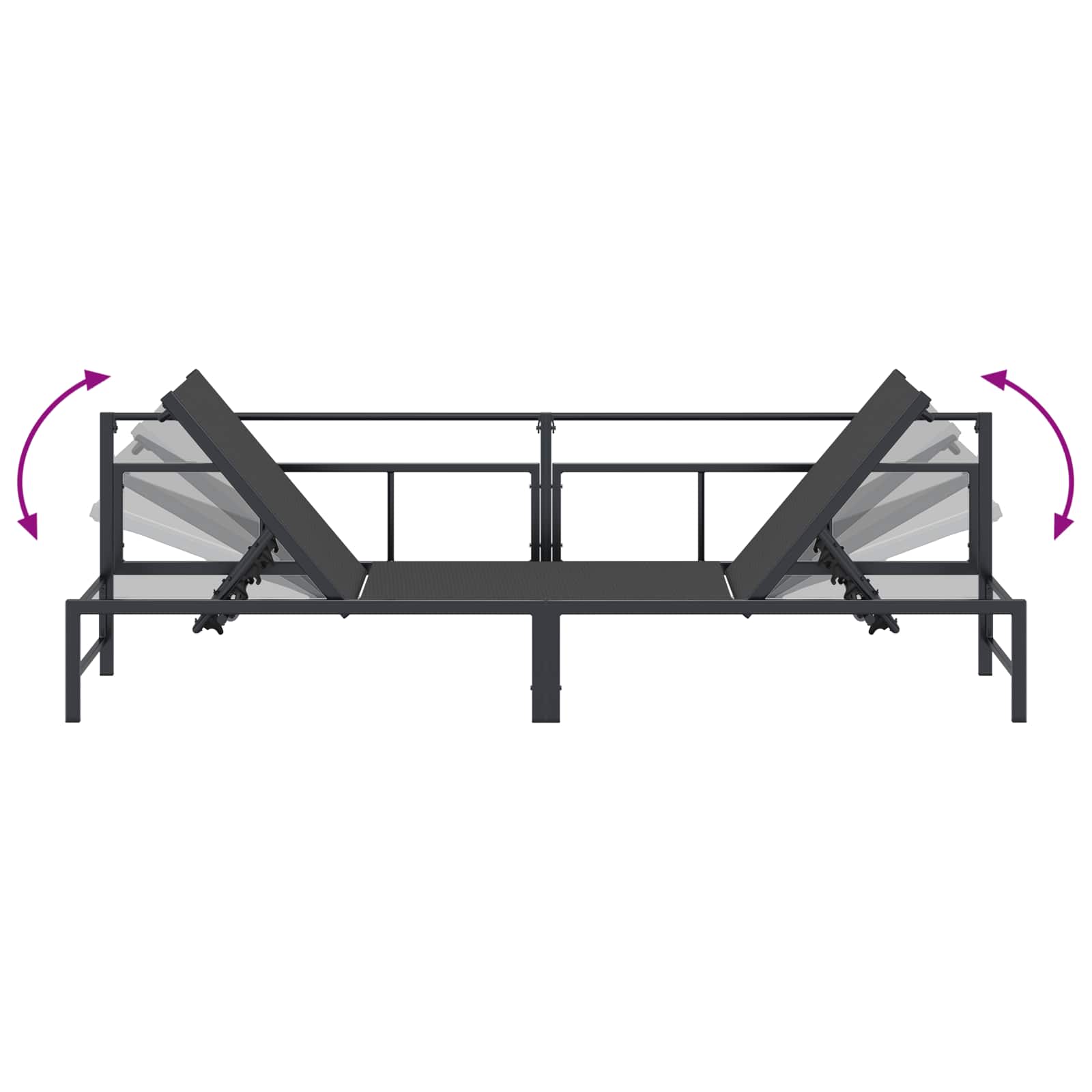 Lettino da sole Nero 200 x 62 x 59,5 cm Textilene | homemem39