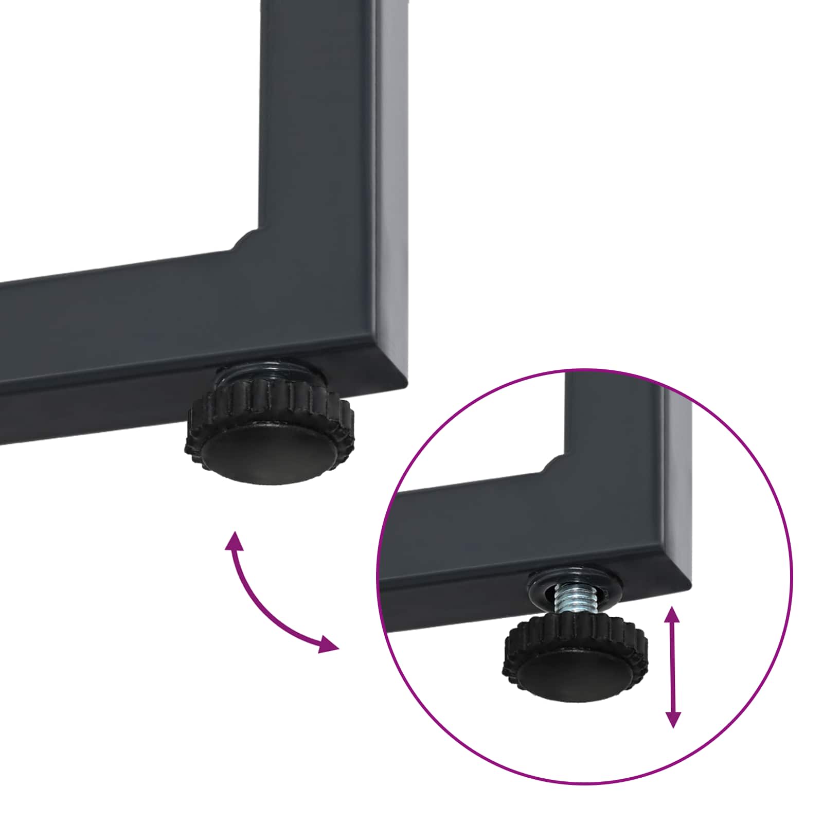 Set Divano da Giardino 3 pcs Nero e antracite Acciaio | homemem39
