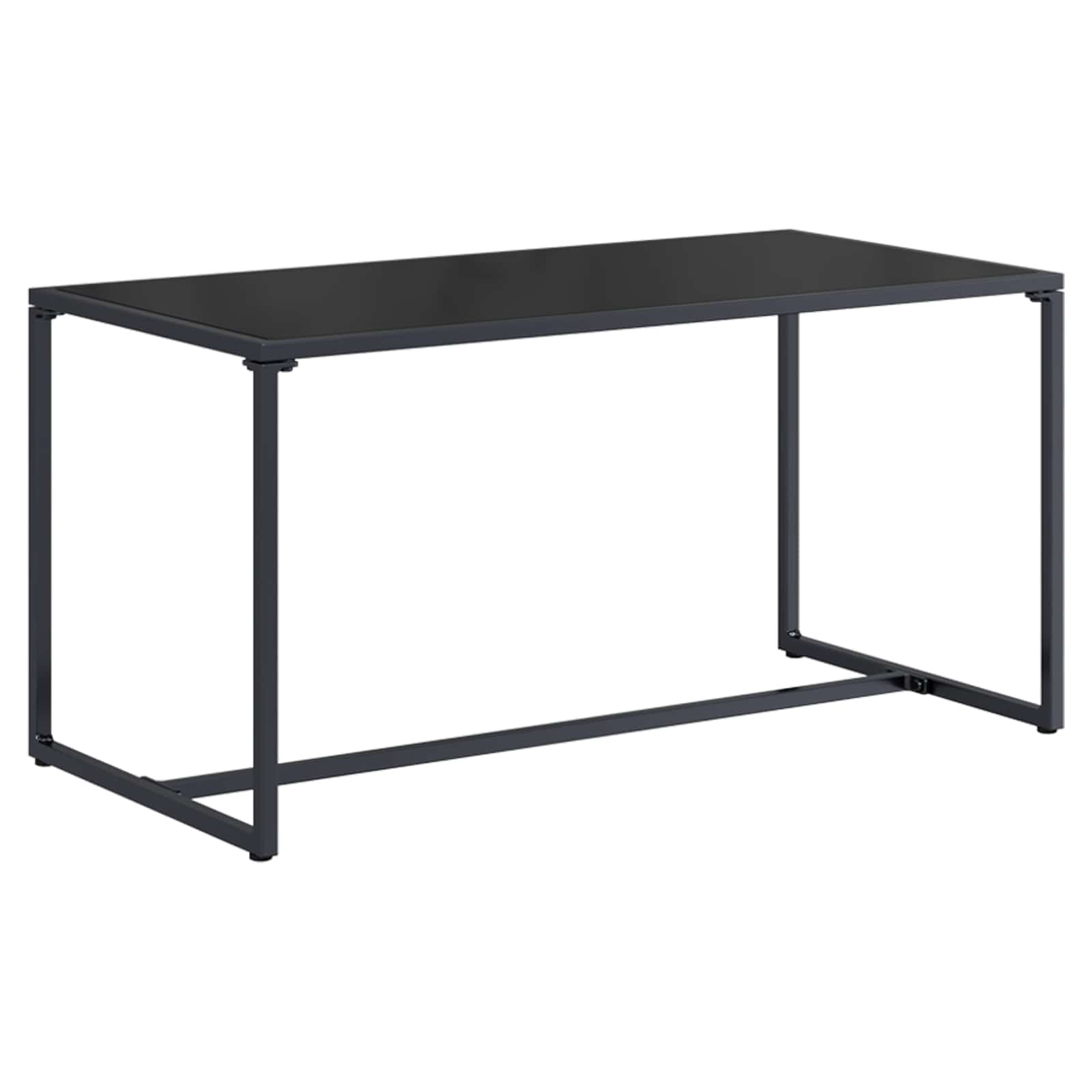 Set Divano da Giardino 3 pcs Nero e antracite Acciaio | homemem39