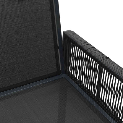Sedie da giardino 6 pcs Nero e Grigio scuro polyrattan | homemem39