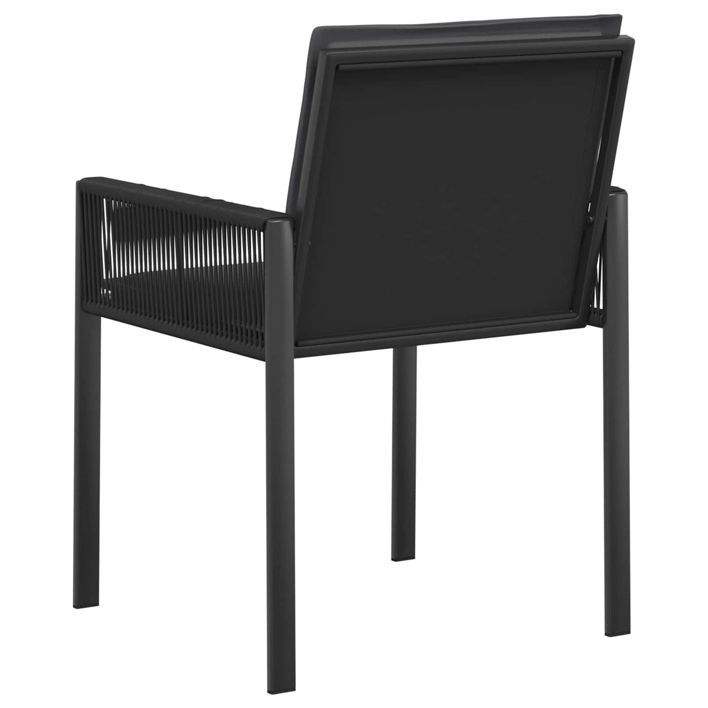 Sedie da giardino 6 pcs Nero e Grigio scuro polyrattan | homemem39