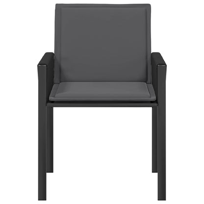 Sedie da giardino 6 pcs Nero e Grigio scuro polyrattan